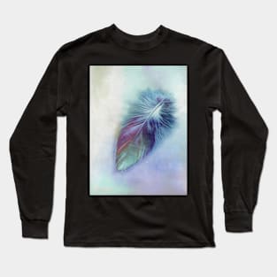 Blue Feather Long Sleeve T-Shirt